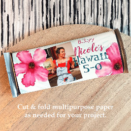 Pink Cyan 50. Hawaii 5-0 Geburtstag Candy Wrapper Flyer