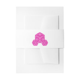 Pink D20 würzige Bänder für Hochzeitslippen Einladungsbanderole