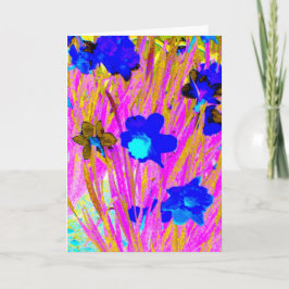 'Pink Daffodils' Blank-Grüße-Karte Karte