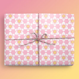 Pink-Daffodin-Frühjahr Geschenkpapier