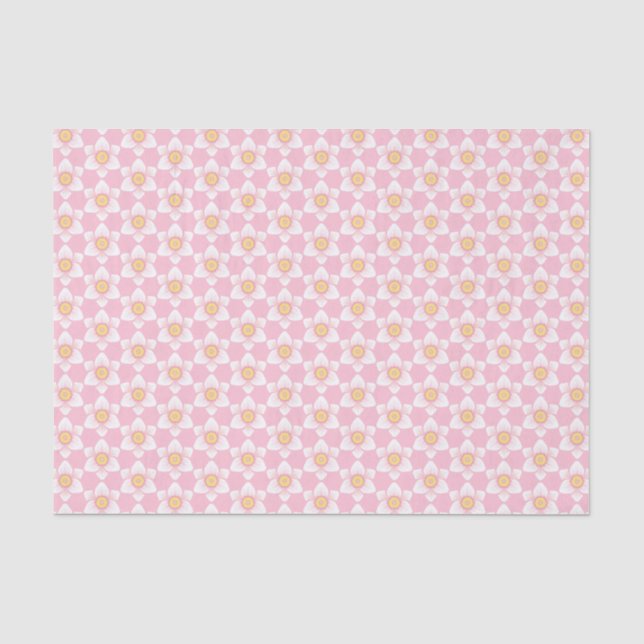 Pink-Daffodin-Frühjahr Seidenpapier (Vorderseite)