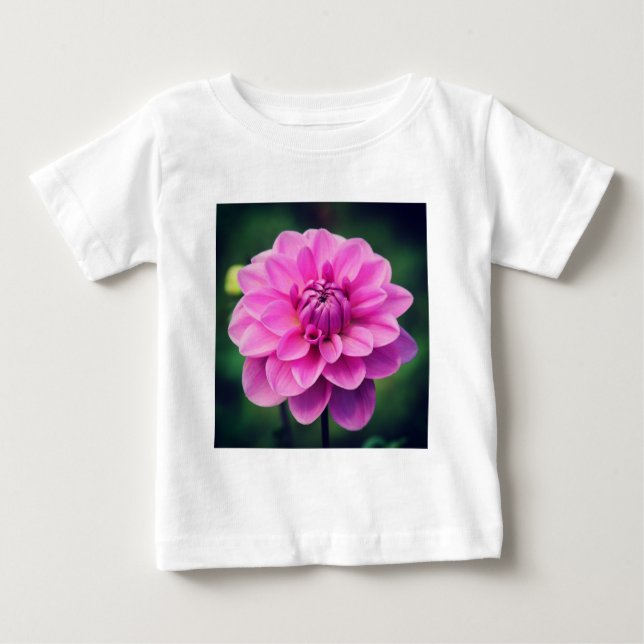 Pink Dahlia Baby T-shirt (Vorderseite)