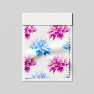 Pink Dahlia, Blue Dahla, Blumenmuster, Blume Stoff