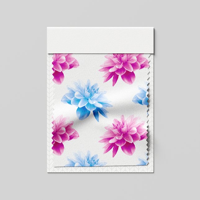 Pink Dahlia, Blue Dahla, Blumenmuster, Blume Stoff (Von Creator hochgeladen)