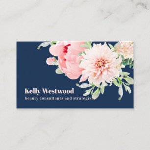 Pink Dahlia Blume Beauty Berater Stratege Visitenkarte