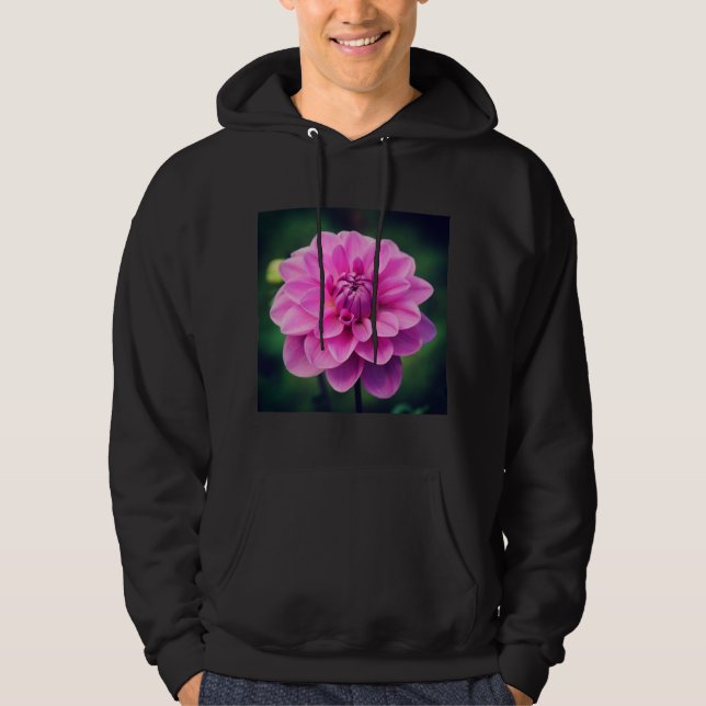 Pink Dahlia Hoodie (Vorderseite)