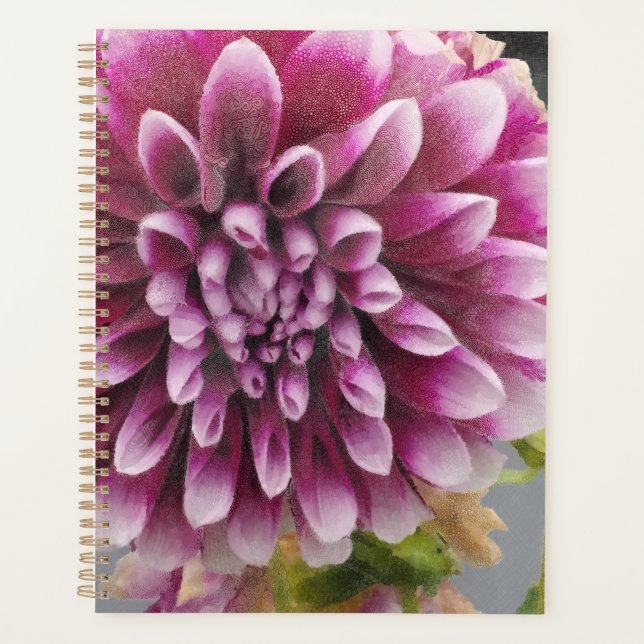 Pink Dahlia Planer (Vorderseite)