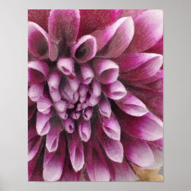 Pink Dahlia Poster (Vorne)