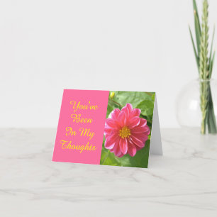 "PINK DAHLIA/ SIE WAREN IN MEINEN GEDANKEN" KARTE