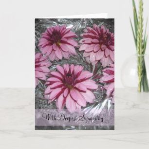 Pink Dahlias Sympathy Karte