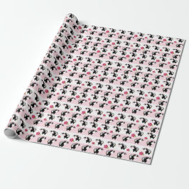 Pink Daimler Kuh Farm Thema Umschlagpapier Geschenkpapier