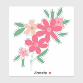 Pink Dainty Blume Motif Aufkleber