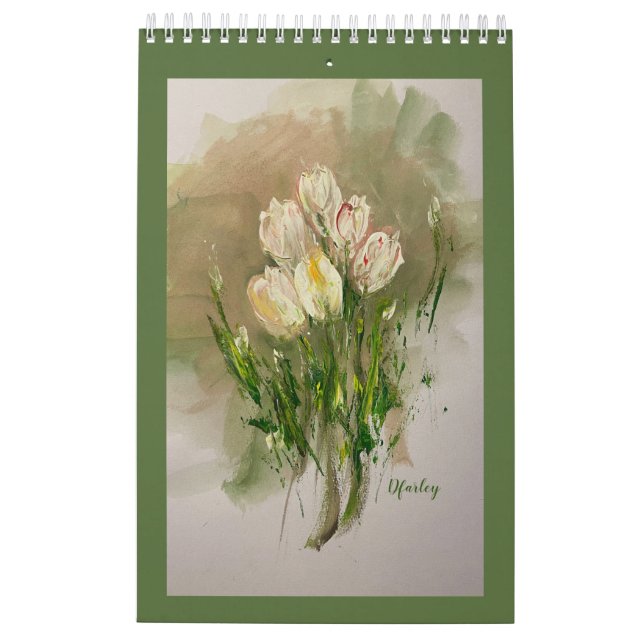 Pink Daises 2025 Blumenkalender Kalender (Rückseite)