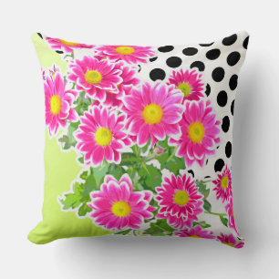 Pink Daisies / Asters Bouquet + Ihre Ideen Kissen
