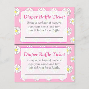 Pink Daisies Themed Baby Dusche Spiele Flyer