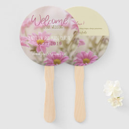 Pink Daisies Wedding Fans Romantische Blume Fächer