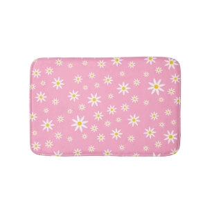 Pink Daisy Bath Mat Badematte