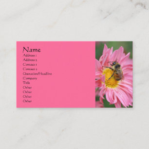 Pink Daisy Bee Flower Carte de visite de photograp