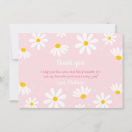 Pink Daisy Birthday Dankeskarte