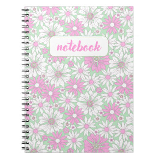 Pink Daisy Bloom Notebook Notizblock