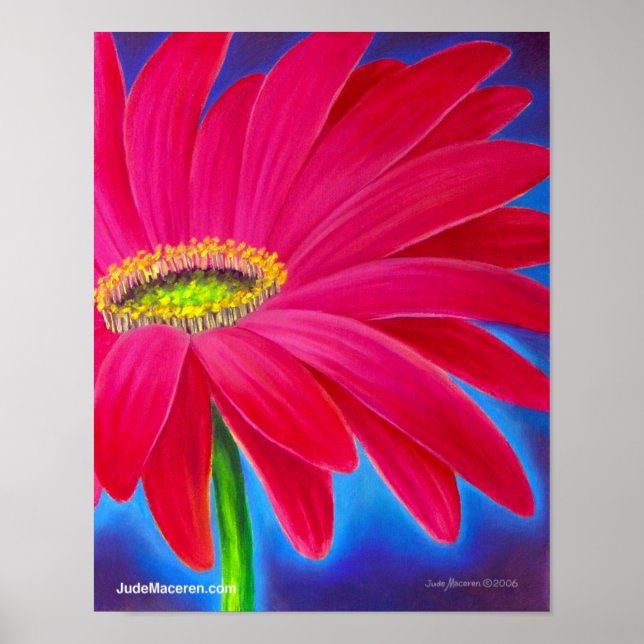 Pink Daisy Blume Art Giclee - Poster (Vorne)