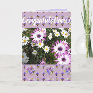 Pink Daisy Blume Blumenkonventionen Kunst Karte