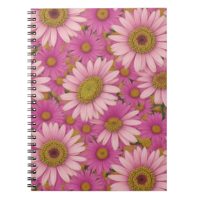 Pink Daisy Blume Notizblock (Vorderseite)