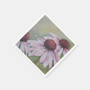 PINK DAISY BLUME PAPIER NAPKINS SERVIETTE