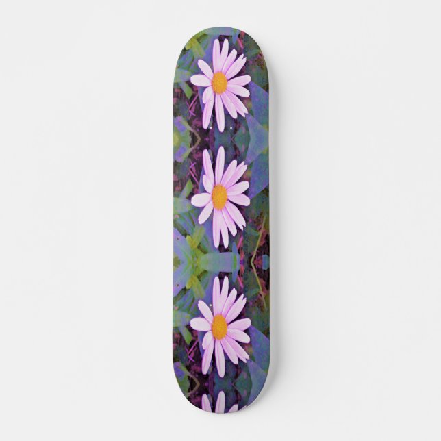 Pink Daisy Blume Skateboard (Vorne)