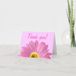 Pink Daisy Blume Vielen Dank oder Gewohnheit Dankeskarte