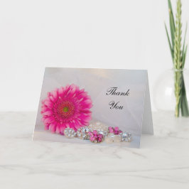 Pink Daisy Diamond Tasten Hochzeit Danke