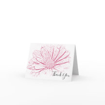 Pink Daisy Effect Floral Vielen Dank