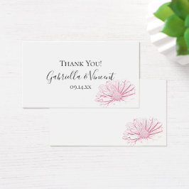 Pink Daisy Effect Floral Wedding Favor Tags