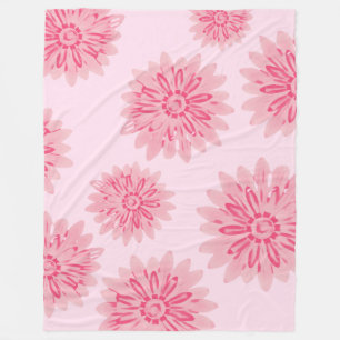 Pink Daisy Fleecedecke