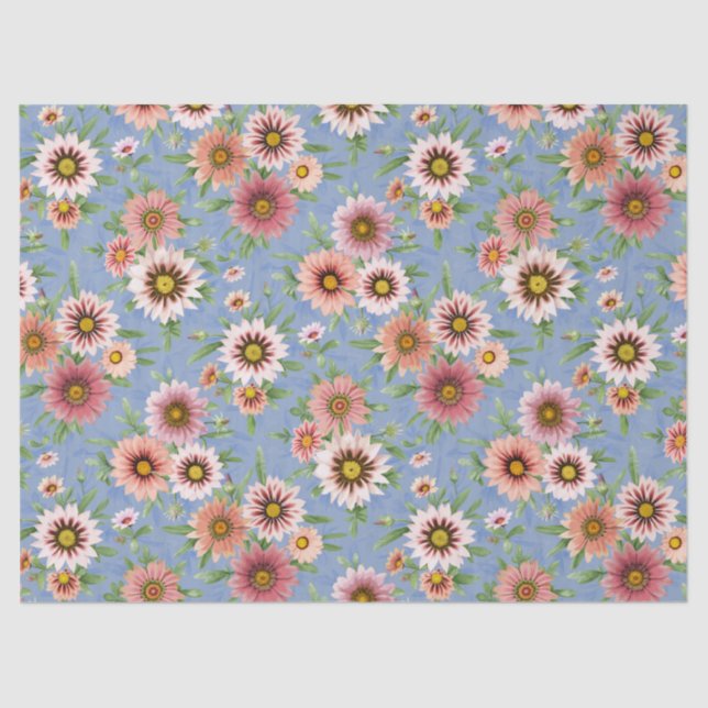 Pink Daisy Floral Seidenpapier (Vorderseite)