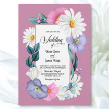 Pink Daisy Floral Wedding