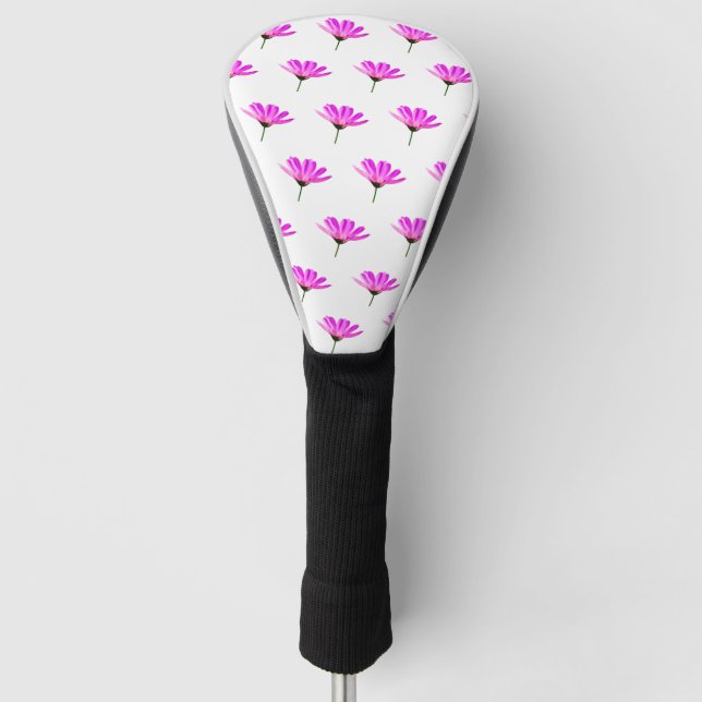 Pink Daisy Golf Headcover (Vorderseite)