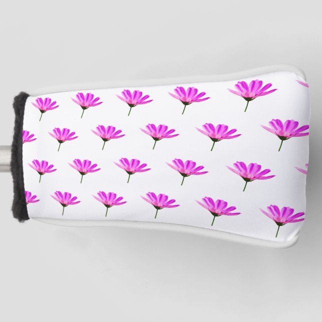 Pink Daisy Golf Headcover (Vorderseite)