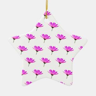 Pink Daisy Keramik Ornament