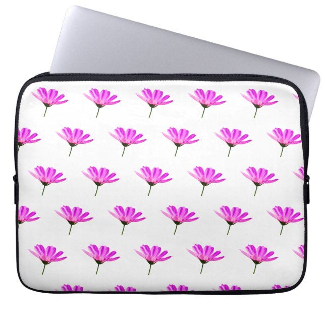 Pink Daisy Laptopschutzhülle (Vorderseite)