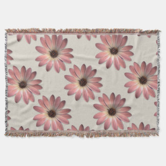Pink Daisy - Mink Leder Textur Bild Hintergrund Decke