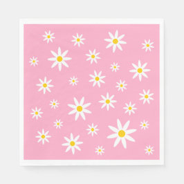 Pink Daisy Paper Napkins Serviette