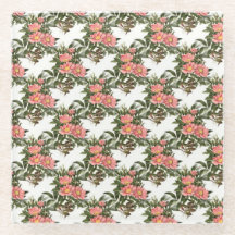 Pink Daisy Pattern Untersetzer