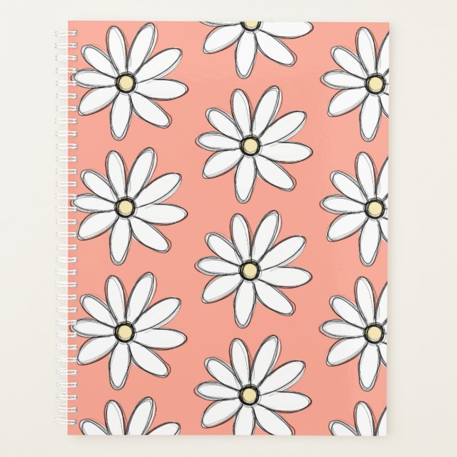 Pink Daisy Planner Planer (Vorderseite)