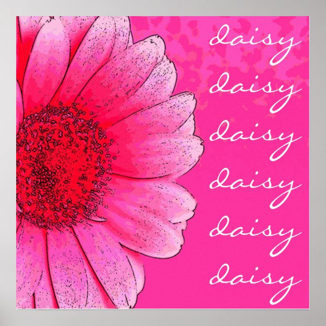 Pink Daisy Poster (Vorne)