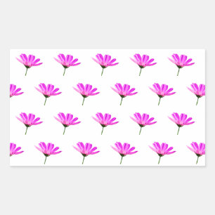 Pink Daisy Rechteckiger Aufkleber