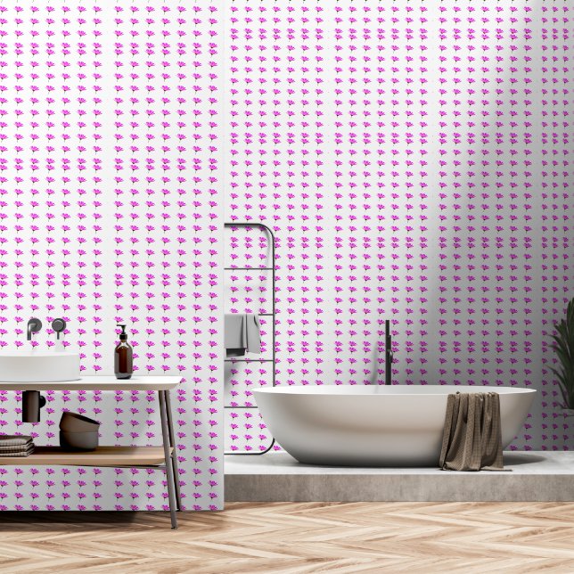Pink Daisy Tapete (Badezimmer)