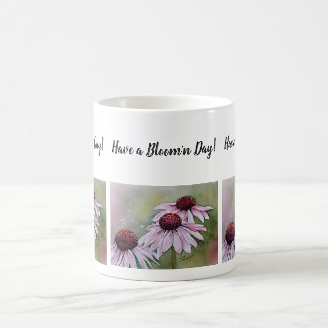 Pink Daisy Watercolor Blume Kaffeetasse (Mittel)