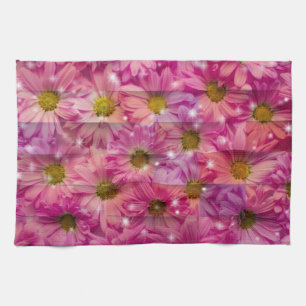 Pink Daisy Weave Geschirrtuch