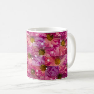 Pink Daisy Weave Kaffeetasse